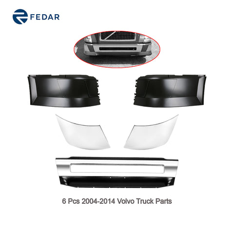 6 Pcs Front Side Truck Parts Fit 2004-2014 Volvo Truck