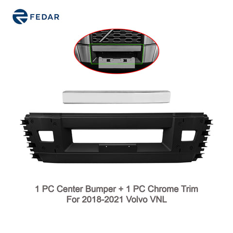 Center Bumper & Chrome Trim Fit Volvo VNL 2018+