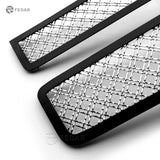 Fedar Dual Weave Mesh Grille Insert For 07-10 Chevy Silverado 3500 HD/2500 HD - Polished / Black
