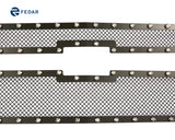 Fedar Rivet Mesh Grille Combo Insert For 14-15 Chevy Silverado 1500 - Full Black