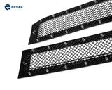 Fedar Rivet Formed Mesh Grille Combo Insert For 15-16 Chevy Silverado 2500HD/3500HD - Full Black
