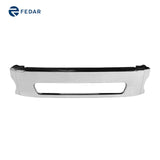 3 Pcs Steel Chrome Bumper fit Freightliner M2 Center+Left+Right Side