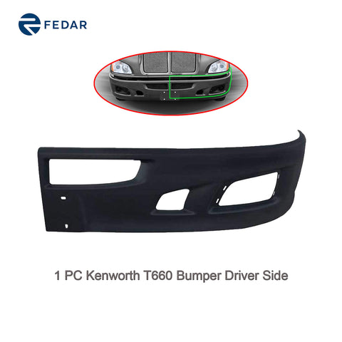 Plastic Bumper Fit Kenworth T660 2008-2017 Driver Side