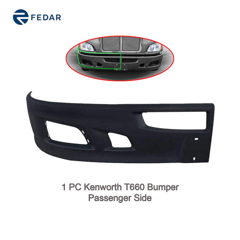 1 Pcs Bumper Fit Kenworth T660 Passenger Side