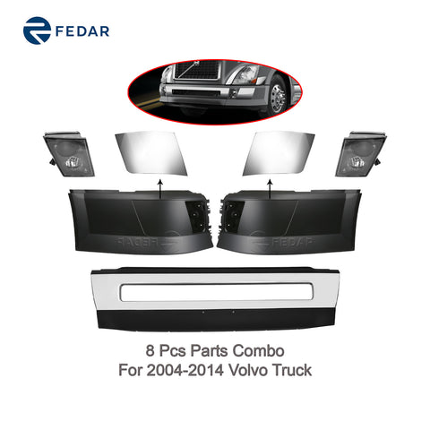 8 Pcs Front Side Parts Combo Fit 2004-2014 Volvo Truck